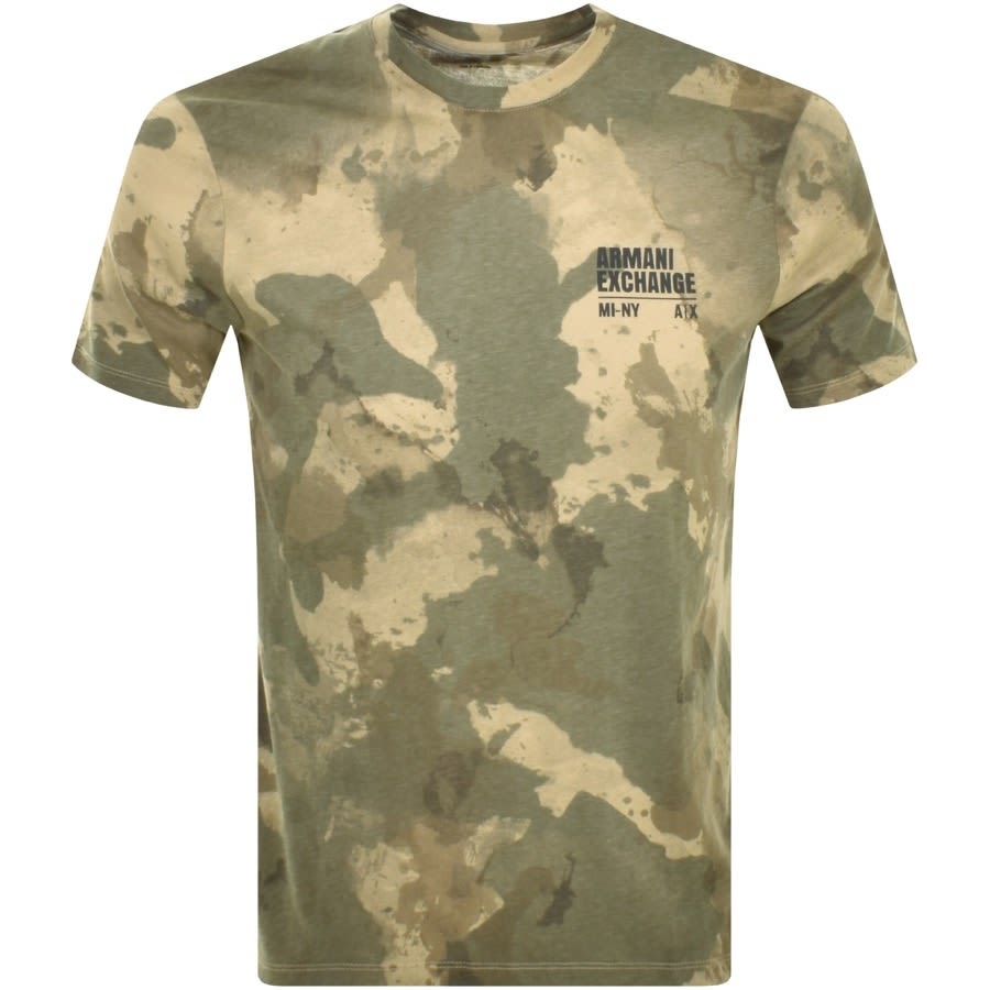 Alternative Image for ProductArmani Exchange Crew Neck Logo T Shirt Khaki1