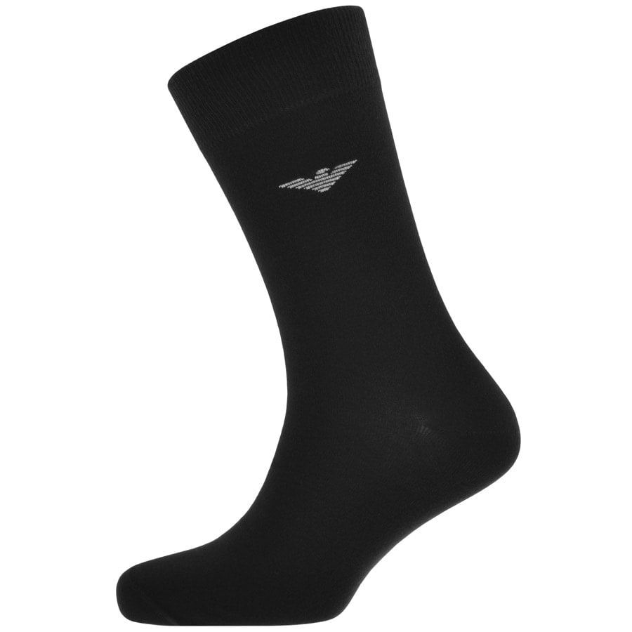 Alternative Image for ProductEmporio Armani 2 Pack Socks Black2