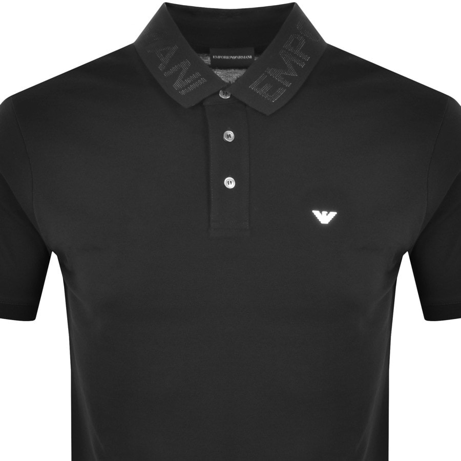 Alternative Image for ProductEmporio Armani Short Sleeved Polo T Shirt Black2