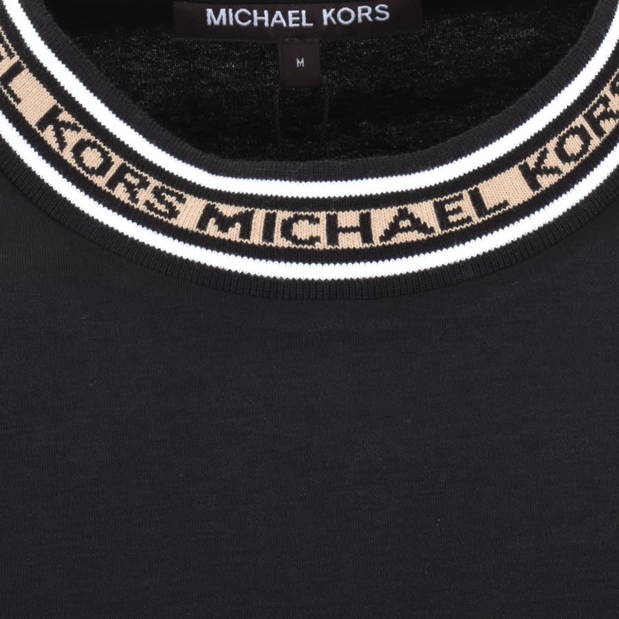 Alternative Image for ProductMichael Kors Logo Tape T Shirt Black3
