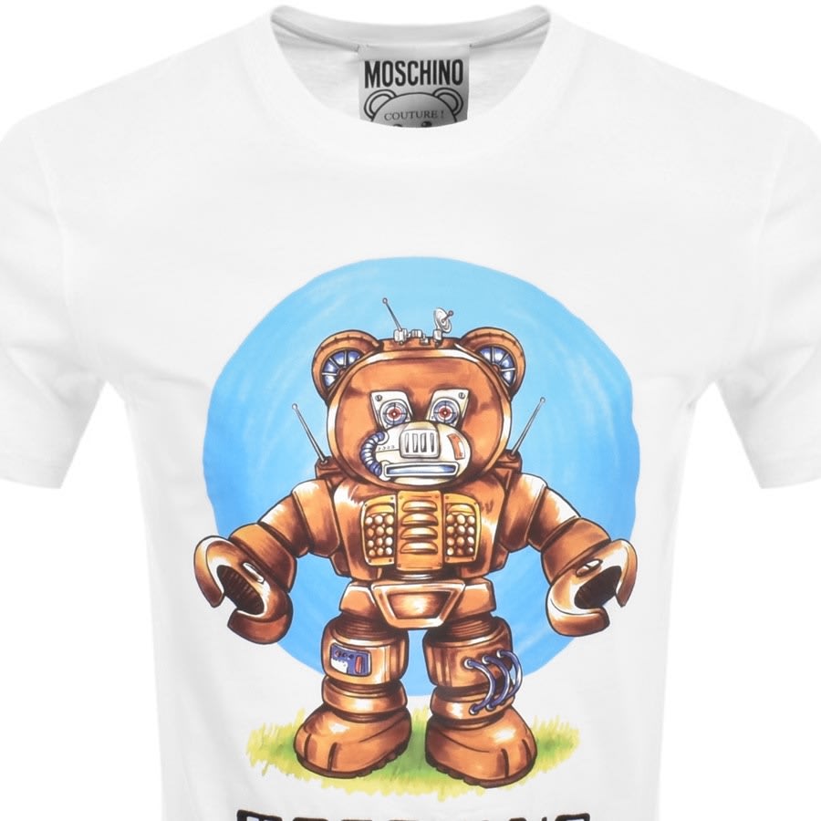 Alternative Image for ProductMoschino Bear Logo T Shirt White2