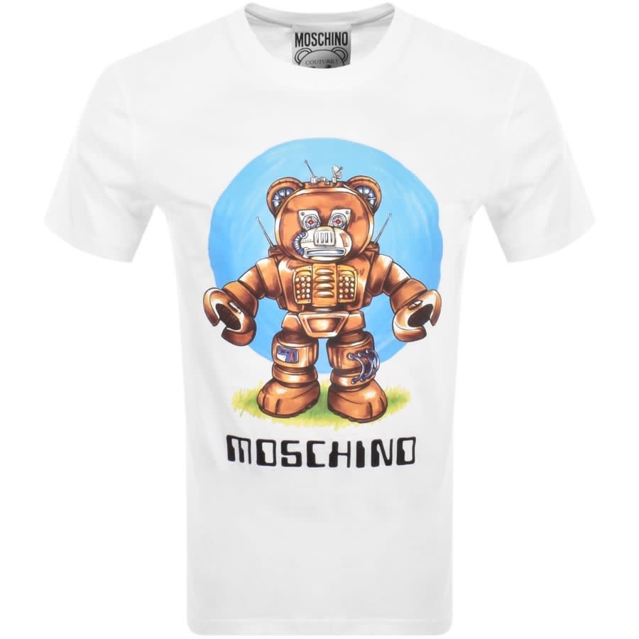 Alternative Image for ProductMoschino Bear Logo T Shirt White1
