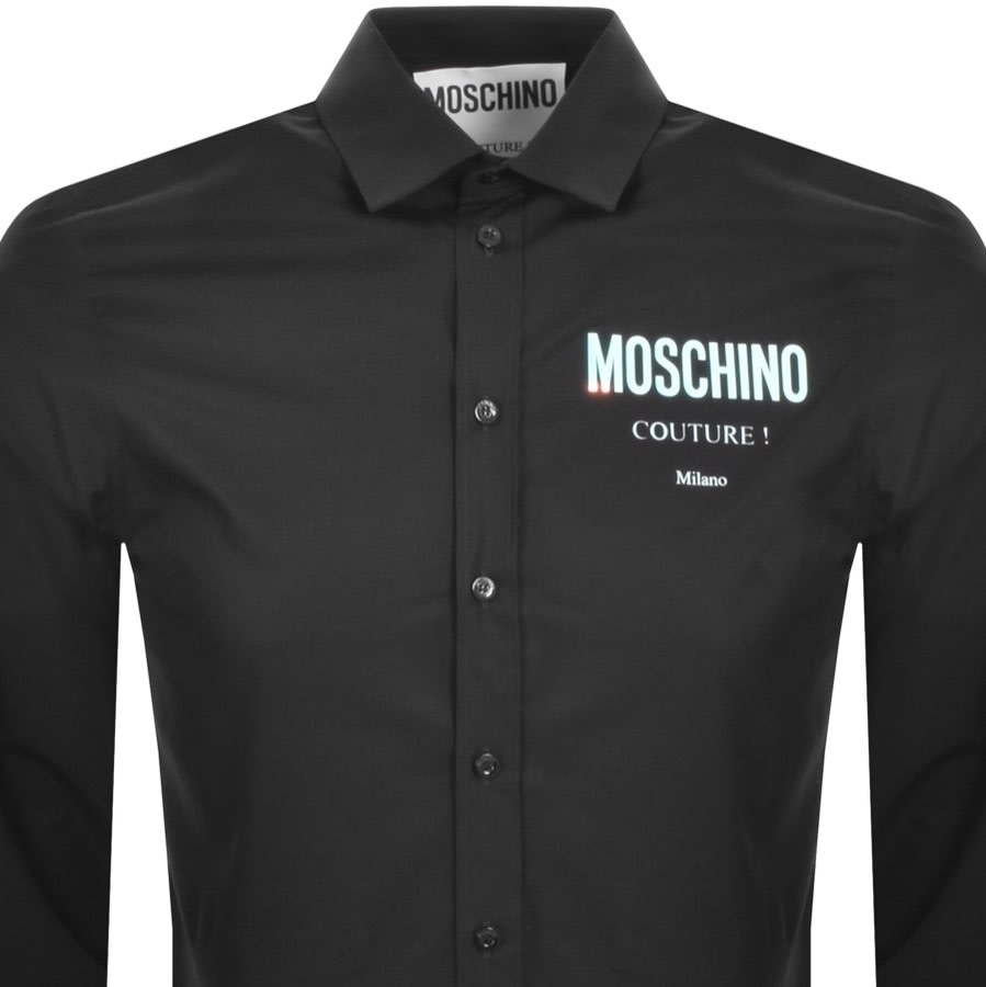 Alternative Image for ProductMoschino Long Sleeve Logo Shirt Black2