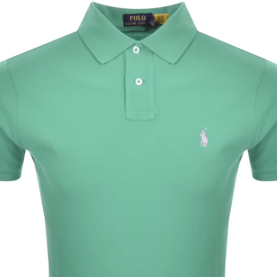 Alternative Image for ProductRalph Lauren Custom Slim Polo T Shirt Green2