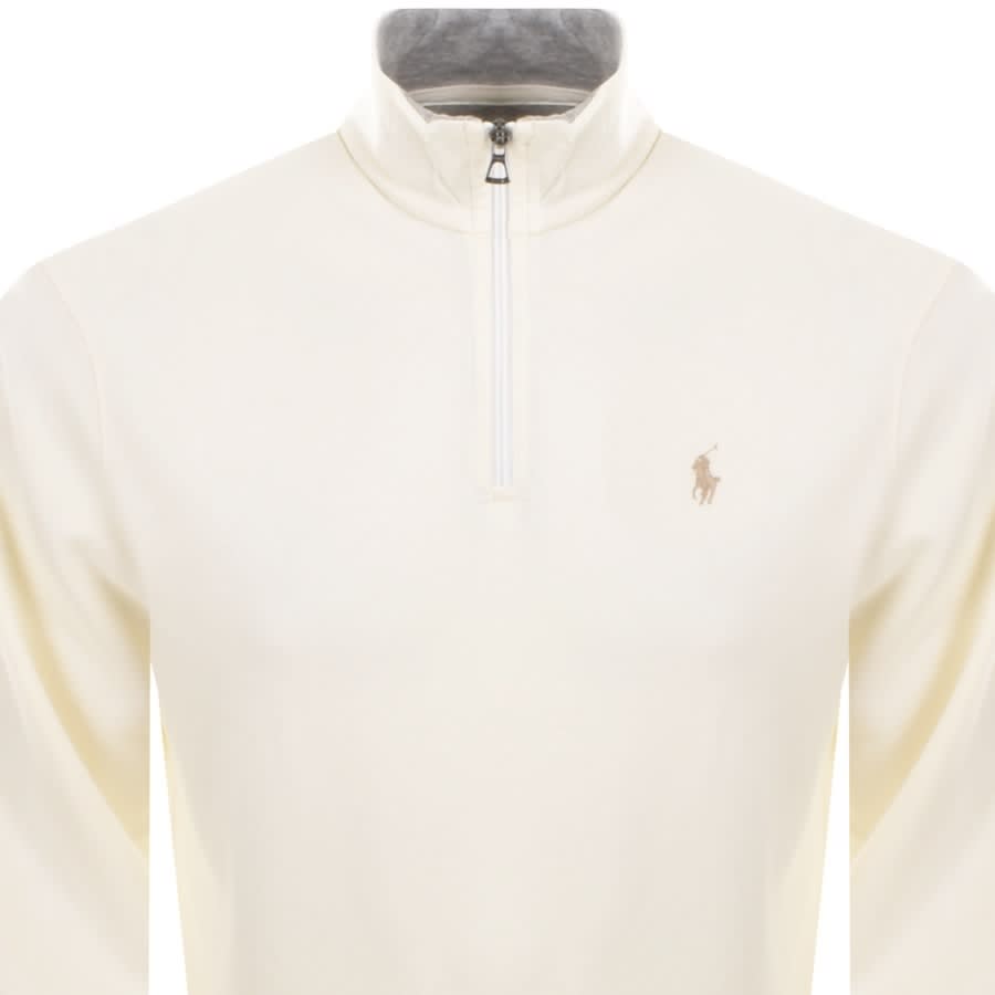 Alternative Image for ProductRalph Lauren Half Zip Sweatshirt Cream2
