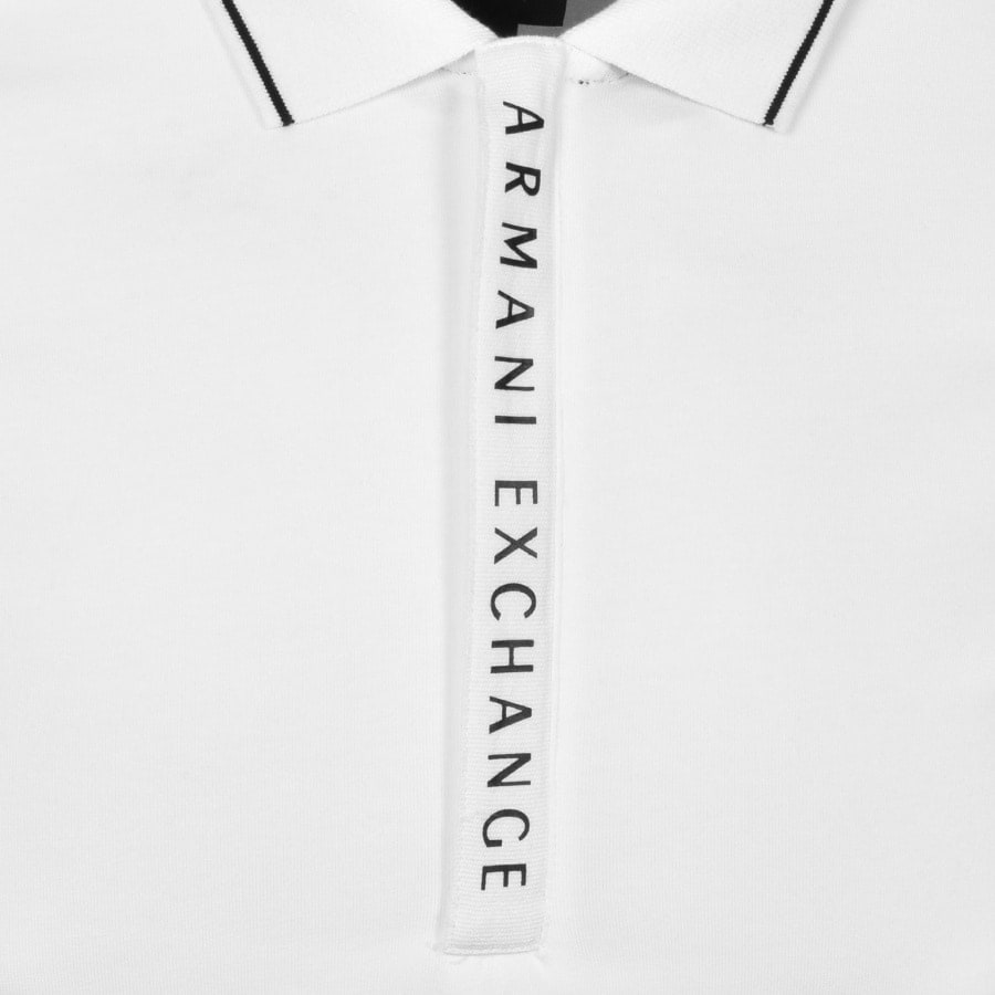 Alternative Image for ProductArmani Exchange Short Sleeved Polo T Shirt White3
