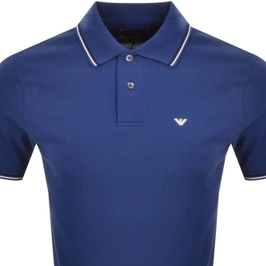 Alternative Image for ProductEmporio Armani Short Sleeved Polo T Shirt Blue2