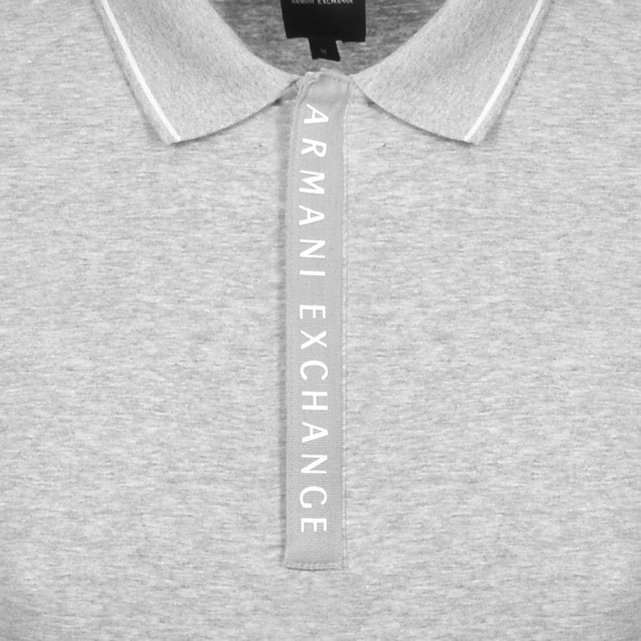 Alternative Image for ProductArmani Exchange Short Sleeved Polo T Shirt Grey3