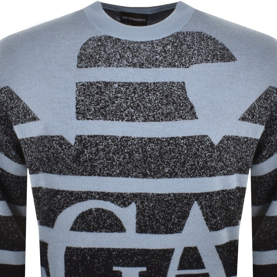 Alternative Image for ProductEmporio Armani Crew Neck Logo Sweatshirt Blue2