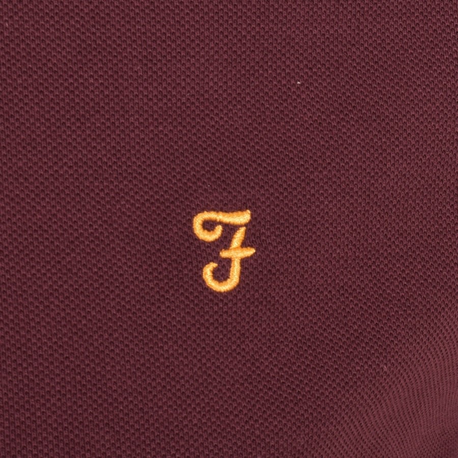 Alternative Image for ProductFarah Vintage Haslam Polo T Shirt Burgundy3