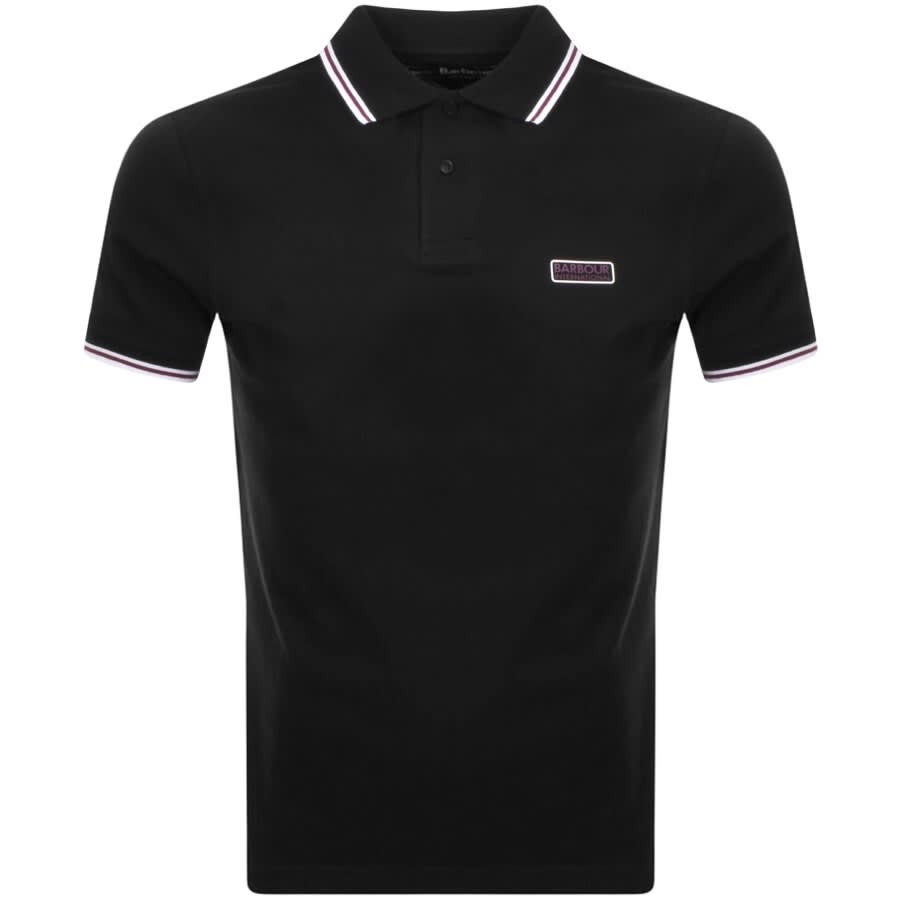 Alternative Image for ProductBarbour International Tipped Polo T Shirt Black1