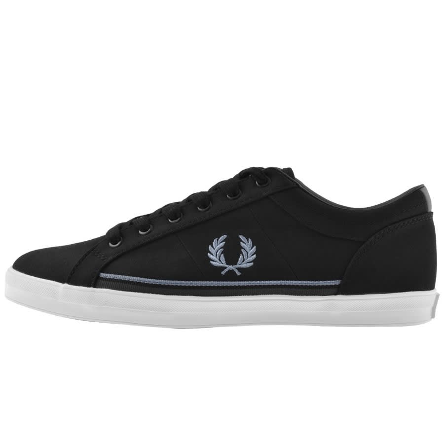 Fred Perry Baseline Twill Trainers Black | Mainline Menswear