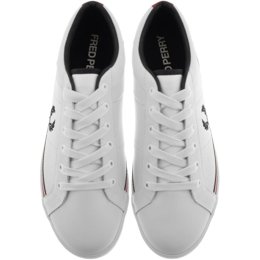 Alternative Image for ProductFred Perry Baseline Leather Trainers White3