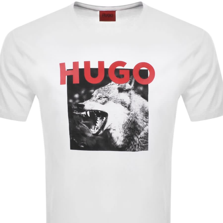 Alternative Image for ProductHUGO Dupus Crew Neck T Shirt White2