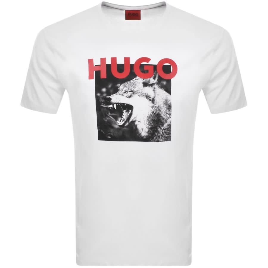 Alternative Image for ProductHUGO Dupus Crew Neck T Shirt White1