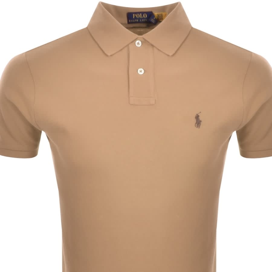 Alternative Image for ProductRalph Lauren Custom Slim Polo T Shirt Brown2