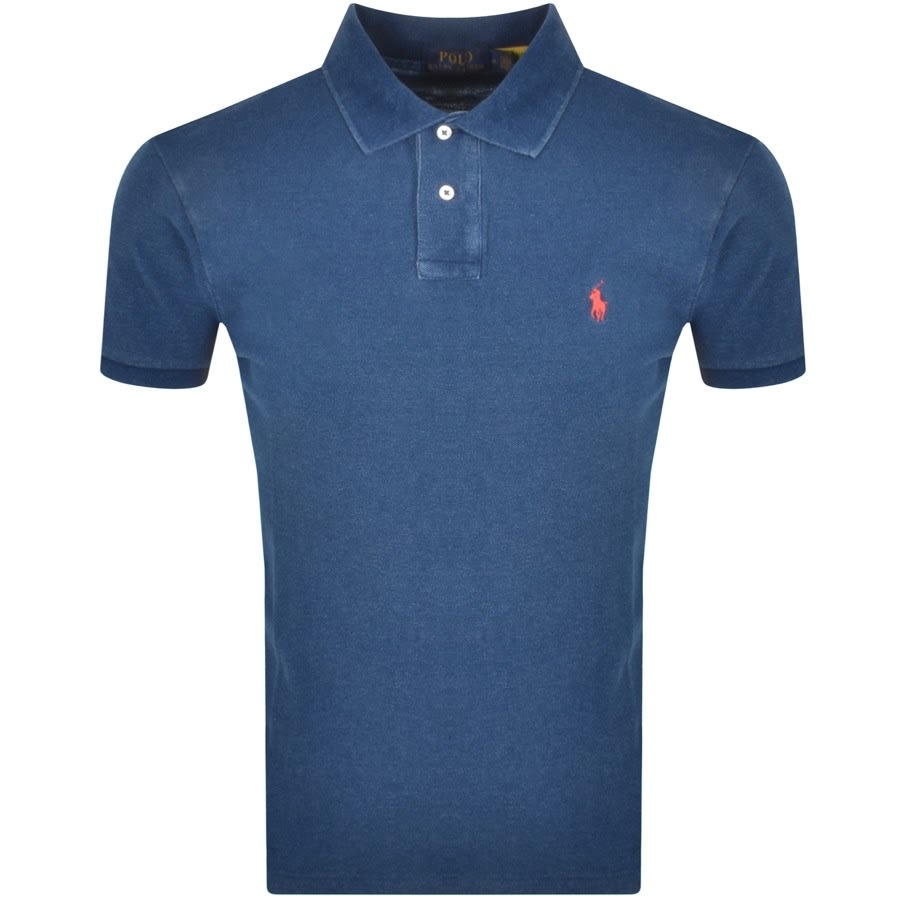 Alternative Image for ProductRalph Lauren Custom Slim Polo T Shirt Navy1