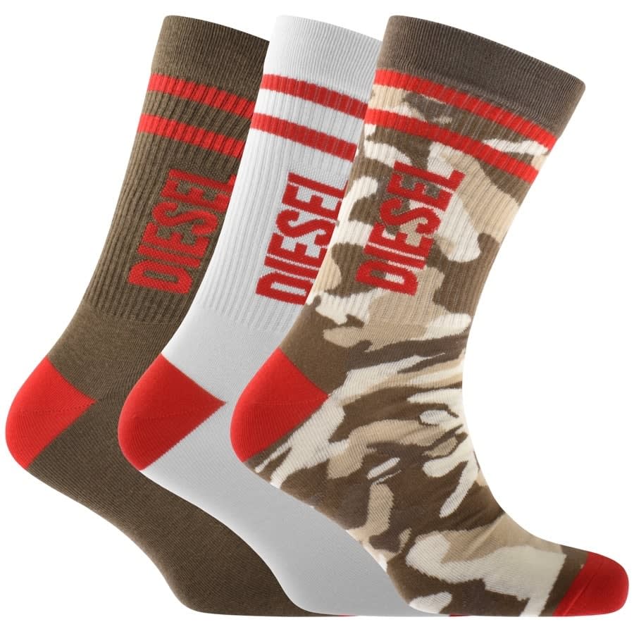 Alternative Image for ProductDiesel SKM RAY Three Pack Socks Brown1
