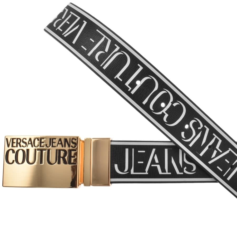 Alternative Image for ProductVersace Jeans Couture Leather Logo Belt Black2