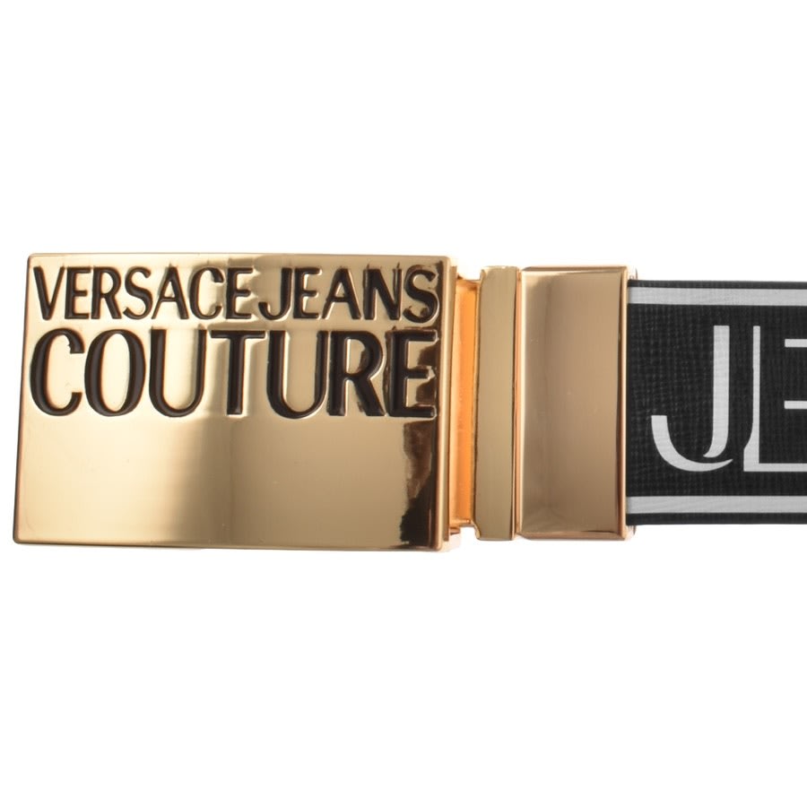 Alternative Image for ProductVersace Jeans Couture Leather Logo Belt Black3