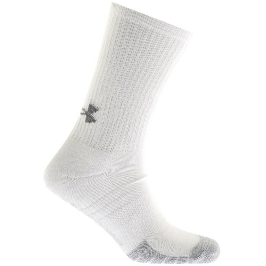 Alternative Image for ProductUnder Armour Three Pack HeatGrear Crew Socks White2
