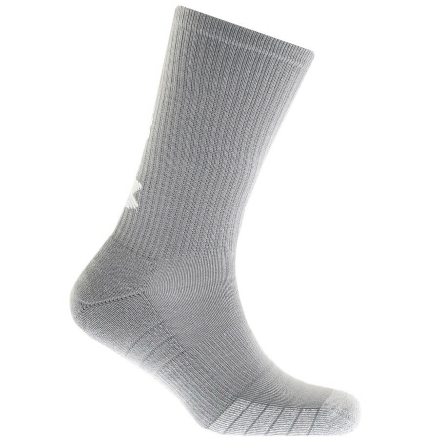 Alternative Image for ProductUnder Armour Three Pack HeatGrear Crew Socks White2
