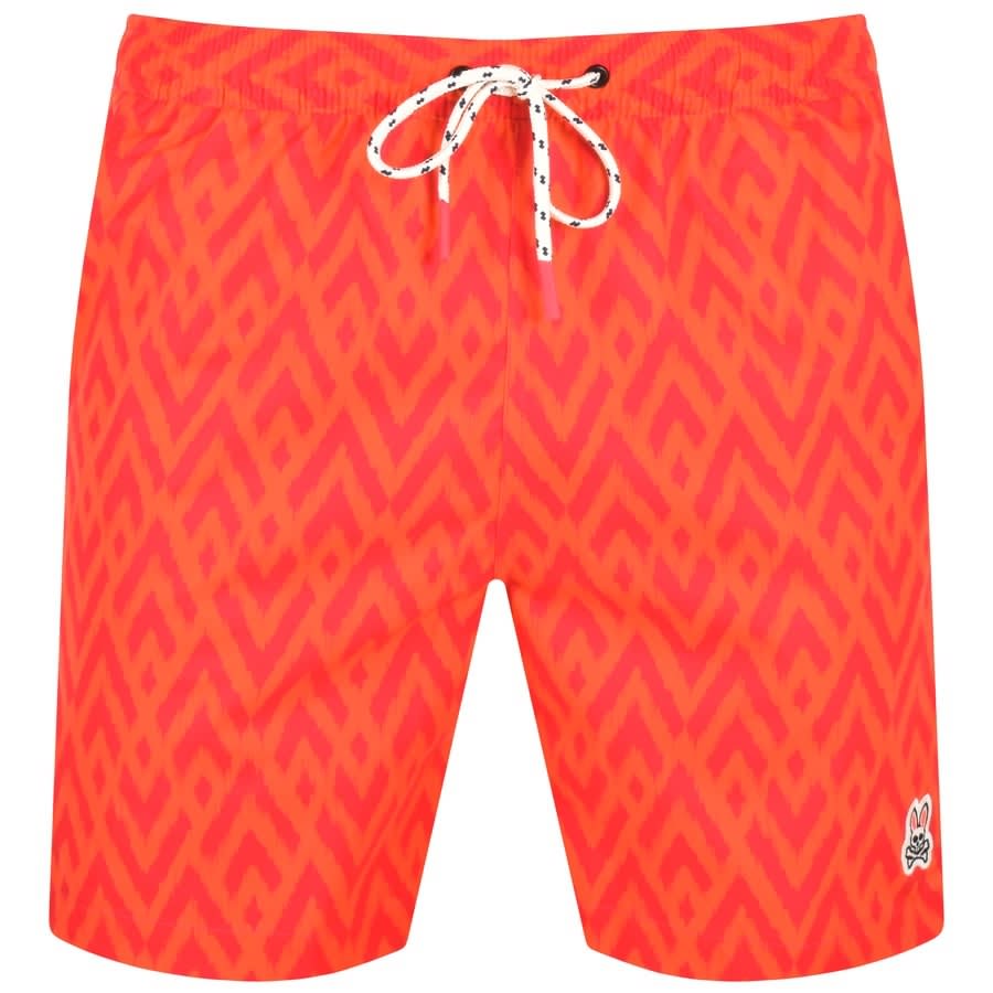 Psycho Bunny Logo Swim Shorts Orange