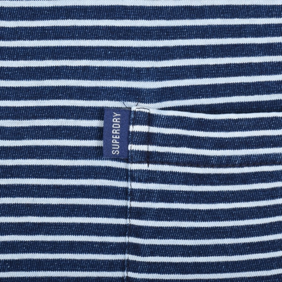 Alternative Image for ProductSuperdry Vintage Stripe Logo T Shirt Blue3