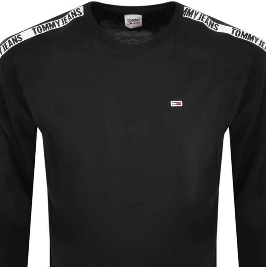Alternative Image for ProductTommy Jeans Long Sleeve Logo T Shirt Black2