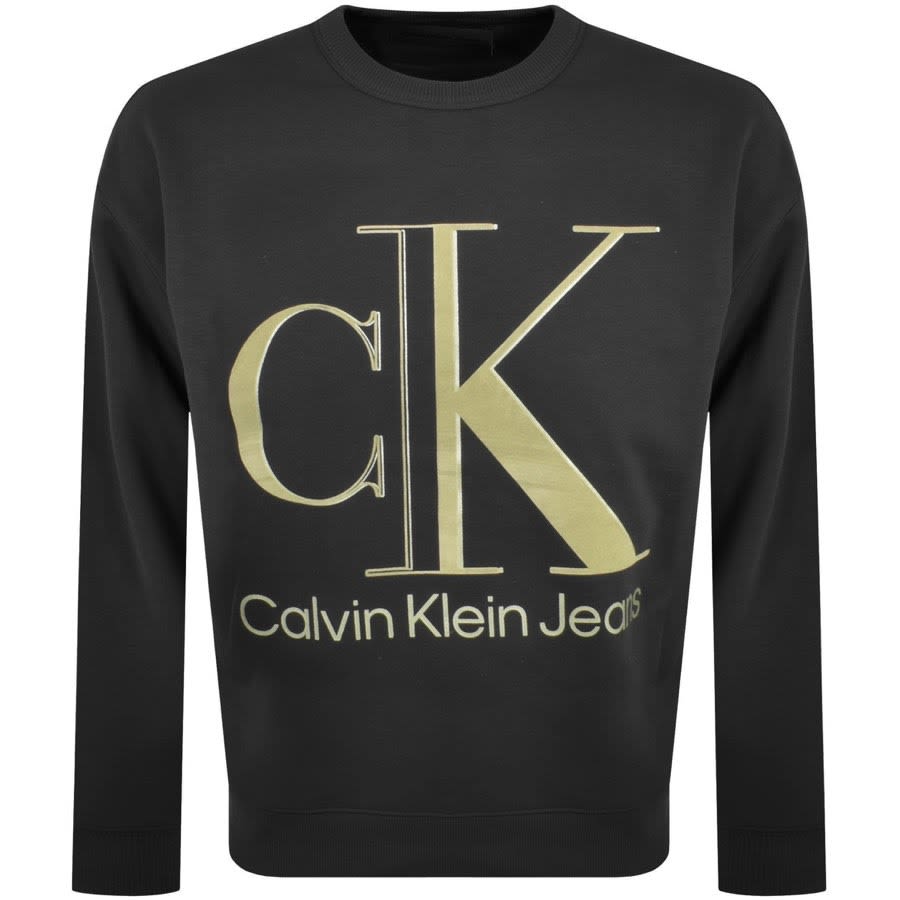 Alternative Image for ProductCalvin Klein Jeans Logo Sweatshirt Black1