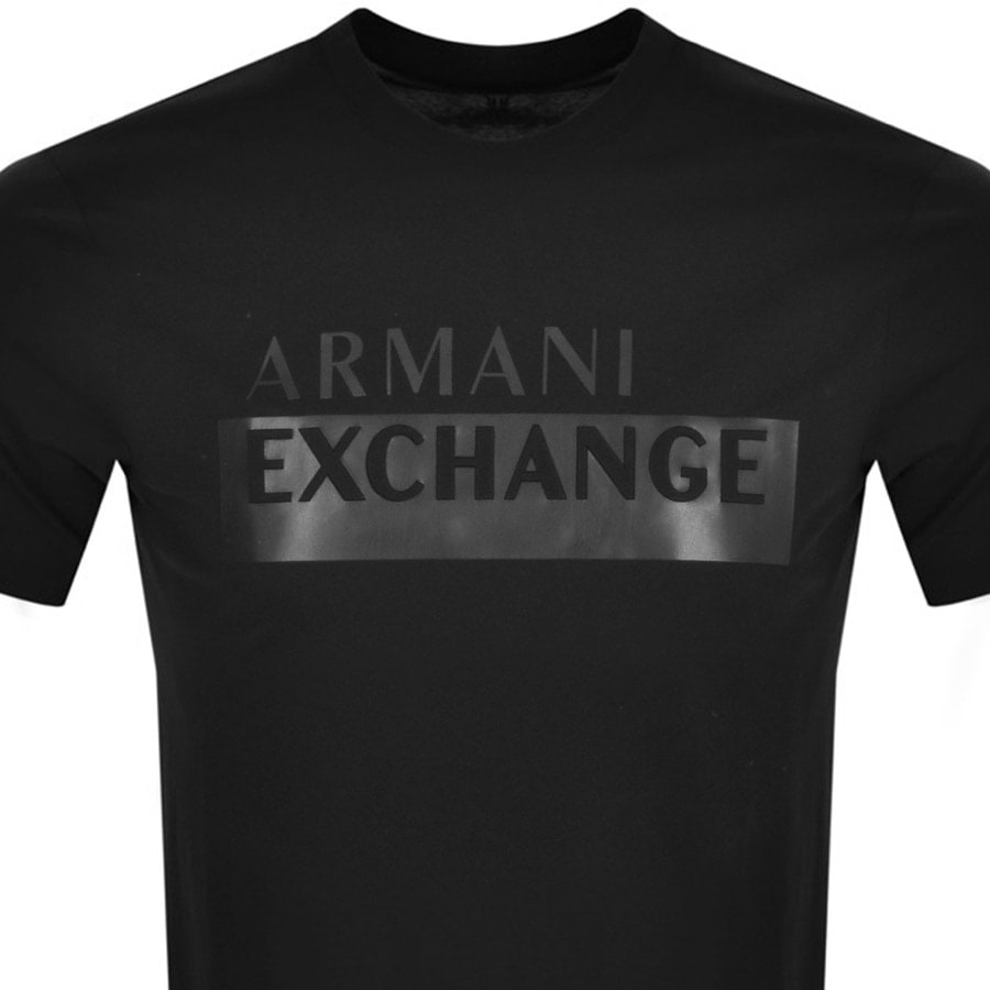 Alternative Image for ProductArmani Exchange Crew Neck Logo T Shirt Black2