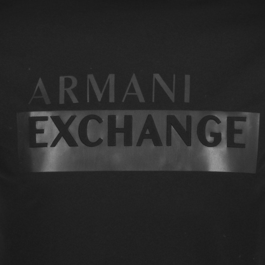 Alternative Image for ProductArmani Exchange Crew Neck Logo T Shirt Black3