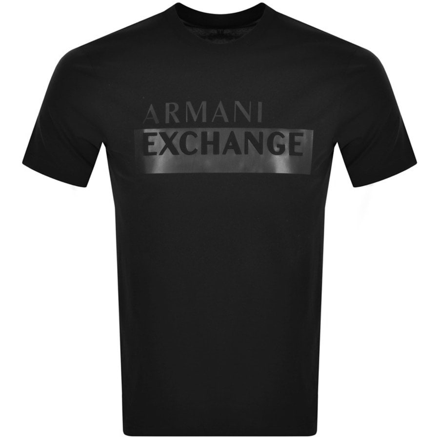Alternative Image for ProductArmani Exchange Crew Neck Logo T Shirt Black1