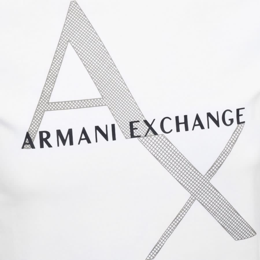 Alternative Image for ProductArmani Exchange Crew Neck Logo T Shirt White3