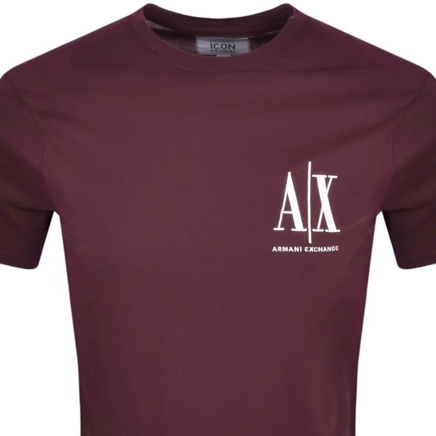 Alternative Image for ProductArmani Exchange Crew Neck Logo T Shirt Red2