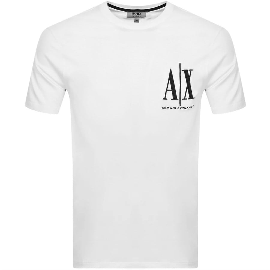 Alternative Image for ProductArmani Exchange Crew Neck Logo T Shirt White1