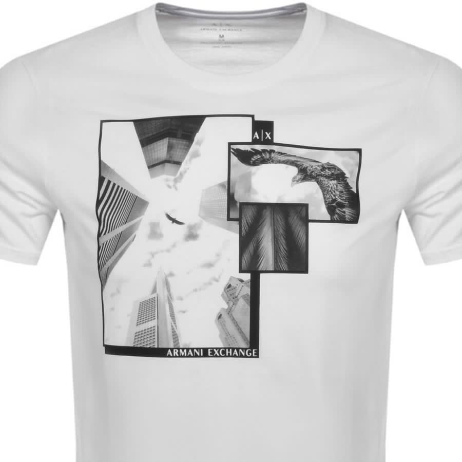 Alternative Image for ProductArmani Exchange Crew Neck Eagle T Shirt White2