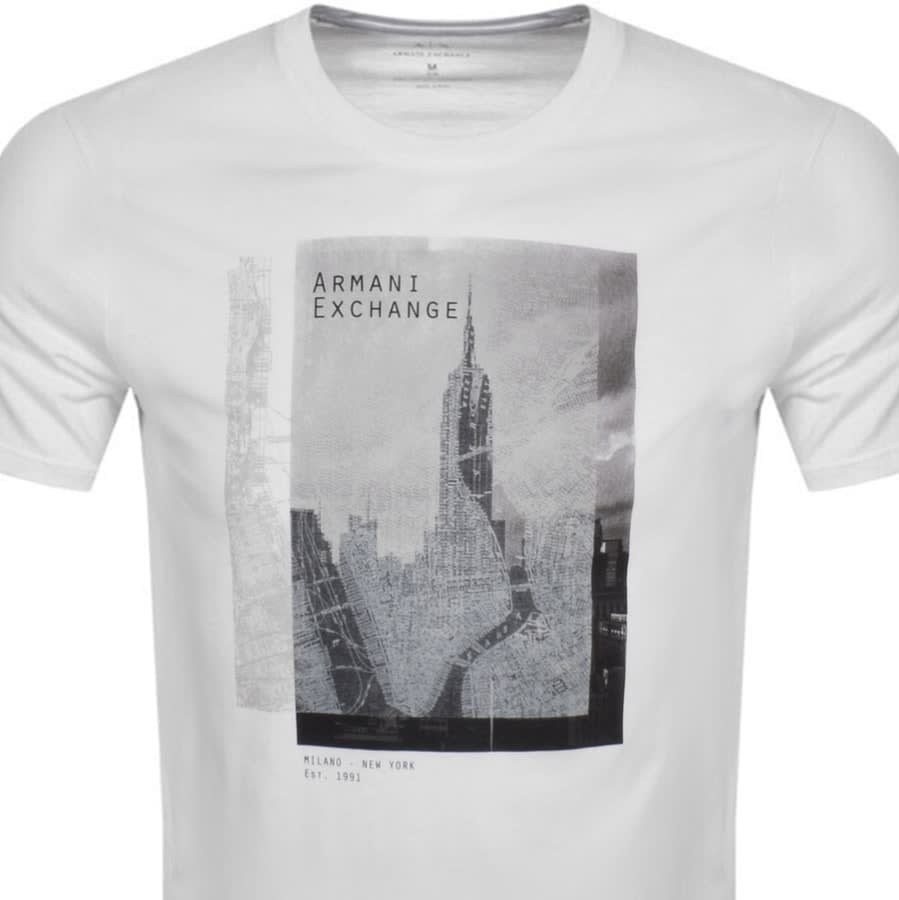 Alternative Image for ProductArmani Exchange Crew Neck City T Shirt White2