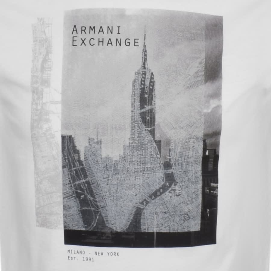 Alternative Image for ProductArmani Exchange Crew Neck City T Shirt White3