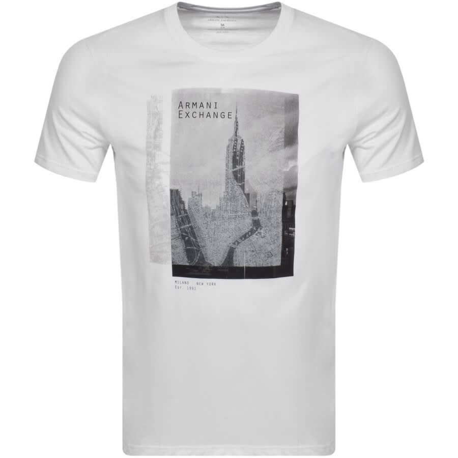 Armani Exchange Crew Neck City T Shirt White | Mainline Menswear