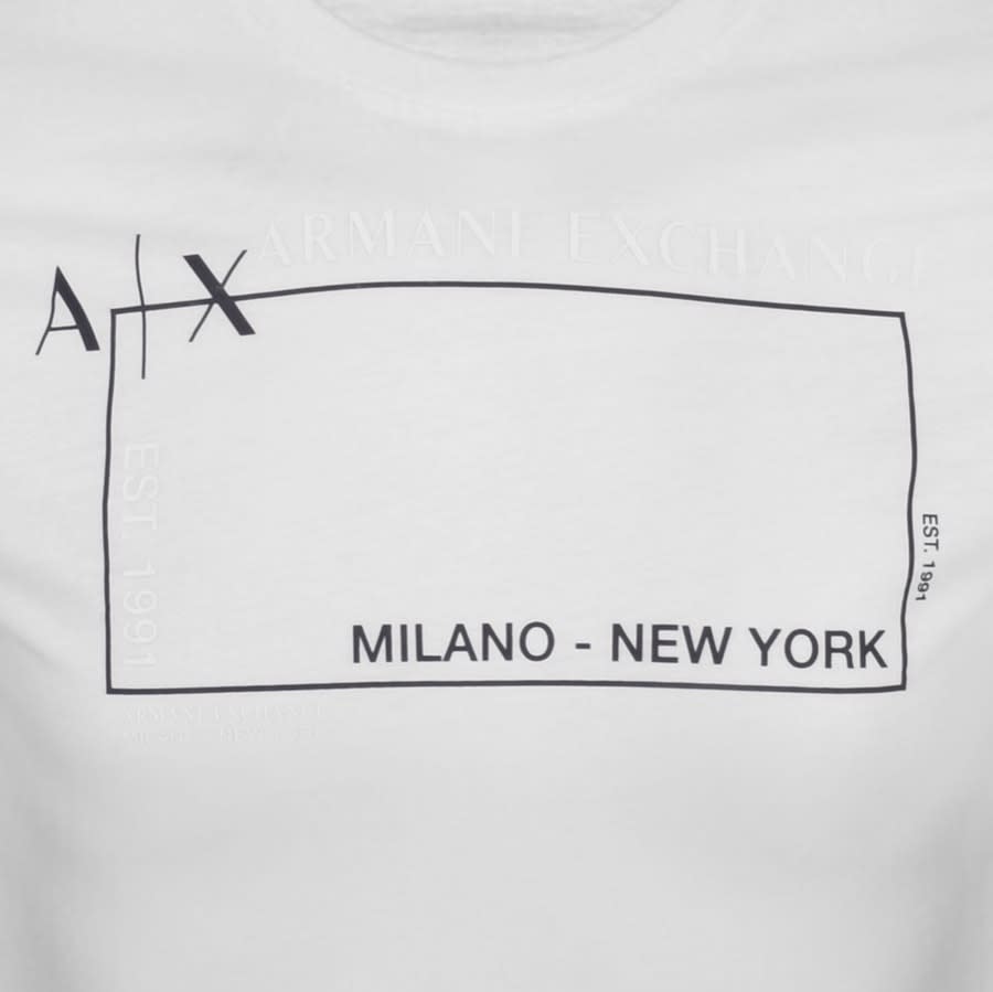 Alternative Image for ProductArmani Exchange Crew Neck Logo T Shirt White3