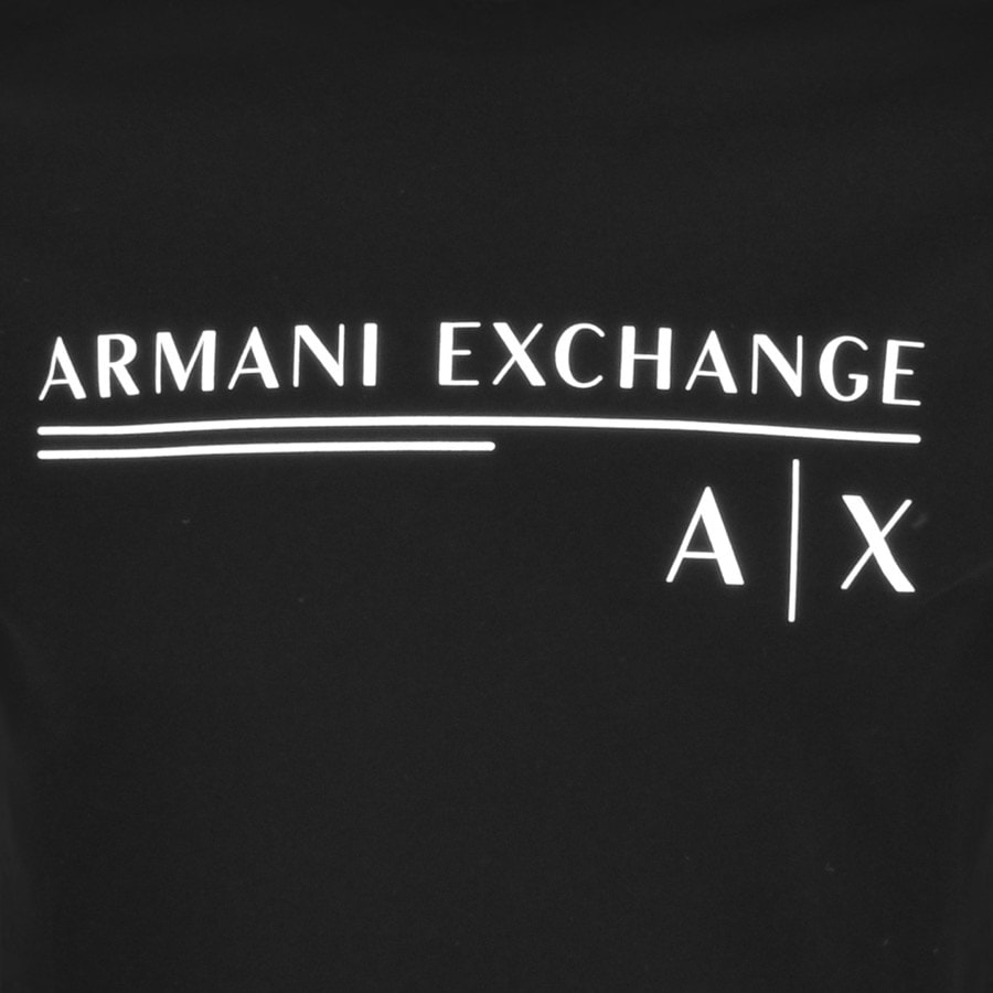 Alternative Image for ProductArmani Exchange Crew Neck Logo T Shirt Black3