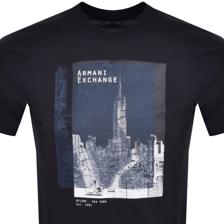 Alternative Image for ProductArmani Exchange Crew Neck City T Shirt Navy2