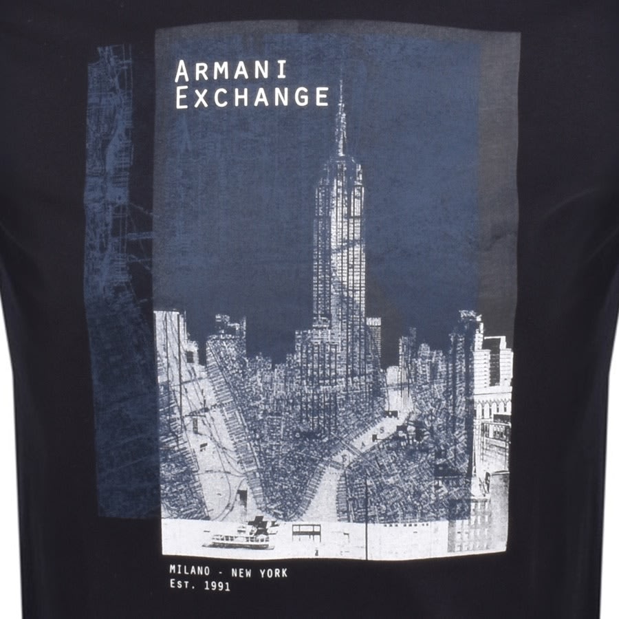 Alternative Image for ProductArmani Exchange Crew Neck City T Shirt Navy3