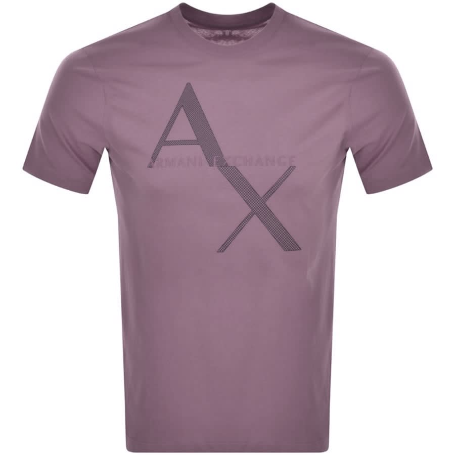Alternative Image for ProductArmani Exchange Crew Neck Logo T Shirt Pink1