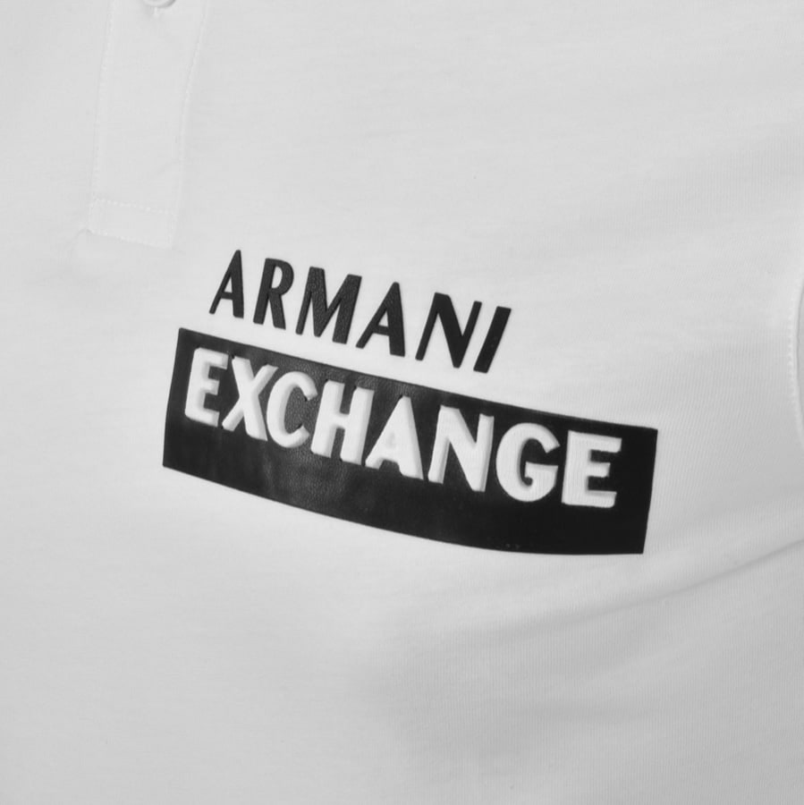 Alternative Image for ProductArmani Exchange Short Sleeved Polo T Shirt White3
