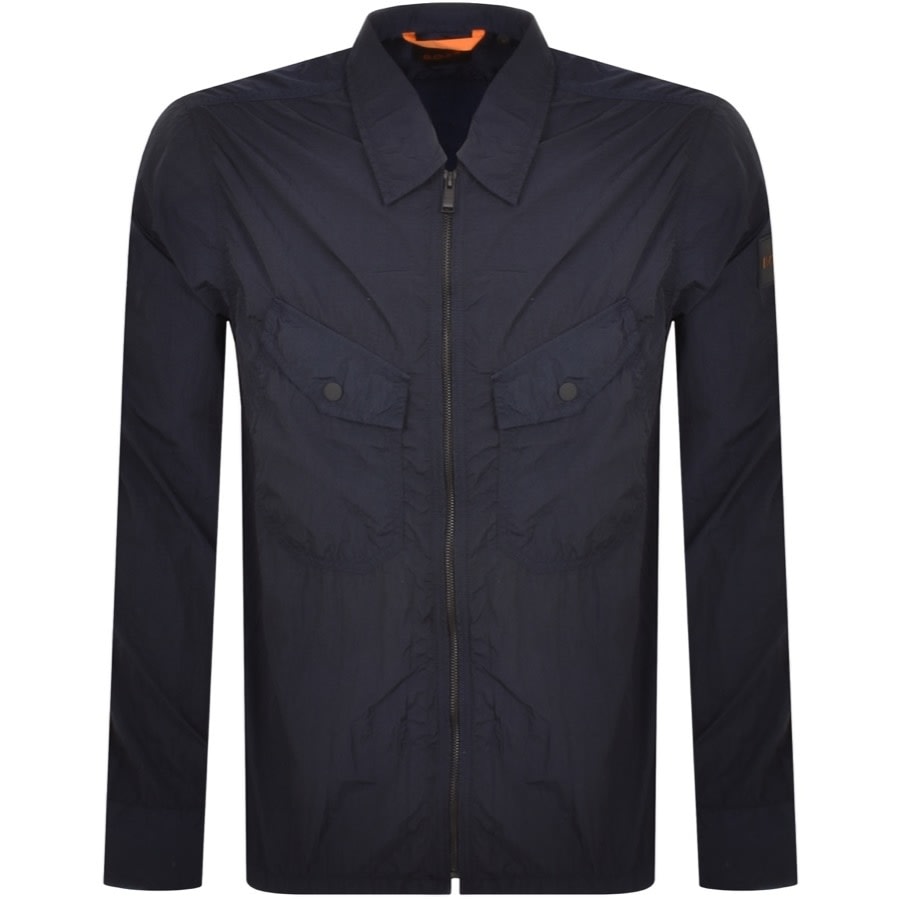 Alternative Image for ProductBOSS Full Zip Lovel Overshirt Jacket Navy1