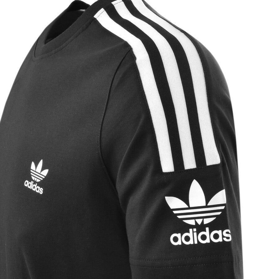 Alternative Image for Productadidas Originals Tech 3 Stripe T Shirt Black3