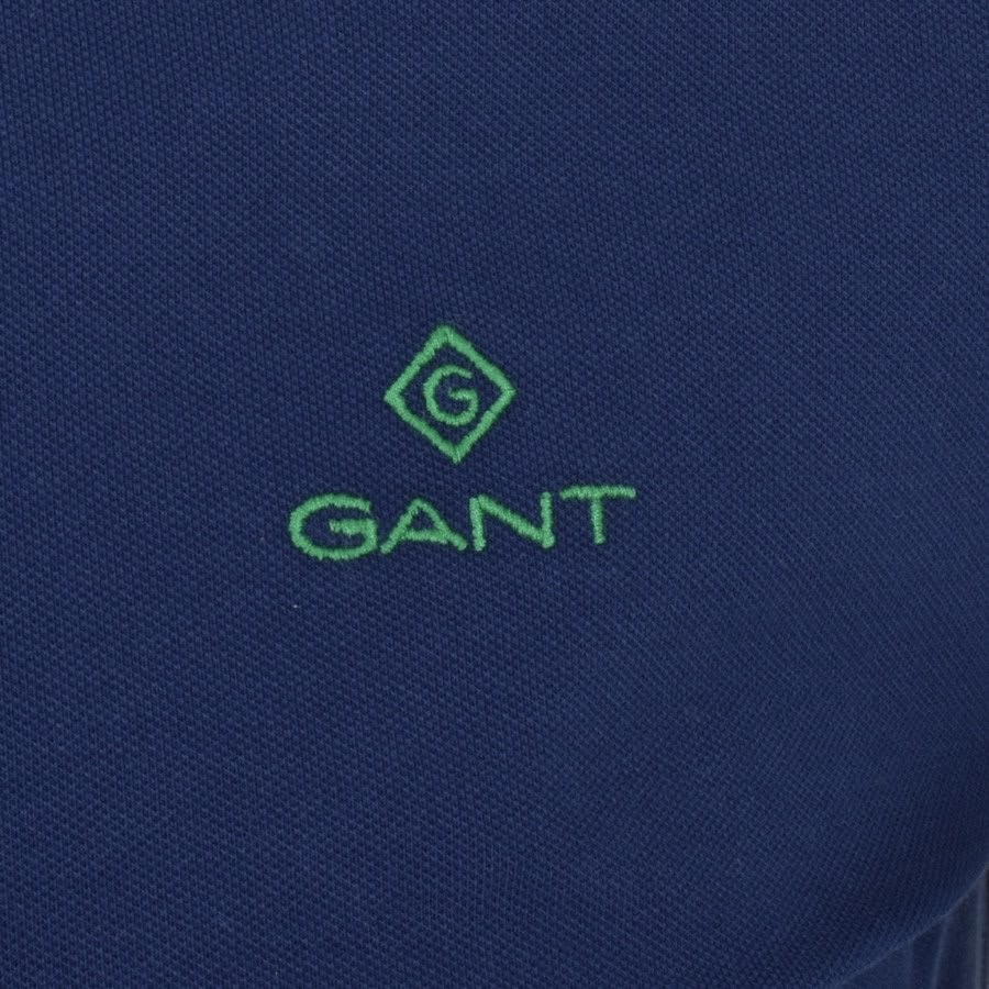 Alternative Image for ProductGant Contrast Collar Rugger Polo T Shirt Navy3