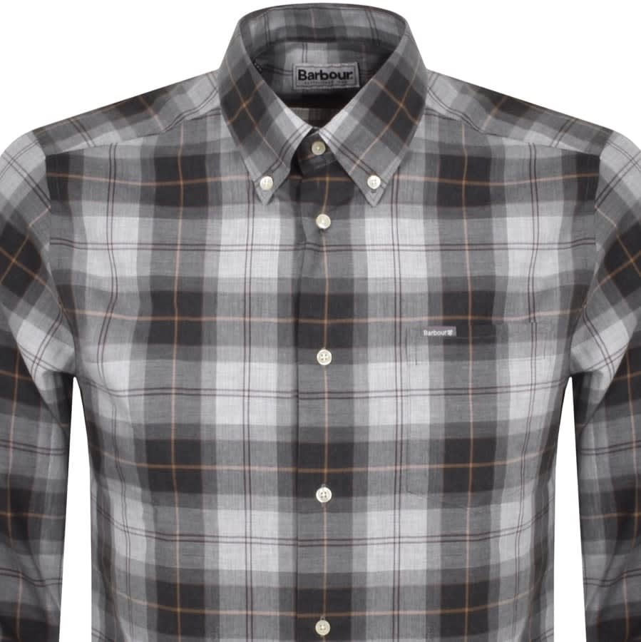 Alternative Image for ProductBarbour Weth Check Long Sleeved Shirt Grey2